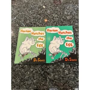 Set of 2 Dr. Seuss Horton Hatches The Egg Hardcover Books Vintage